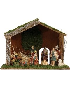 Ξύλινη Χριστουγεννιάτικη Φάτνη 35 x 13 x 26(h)cm Lianos SG18935