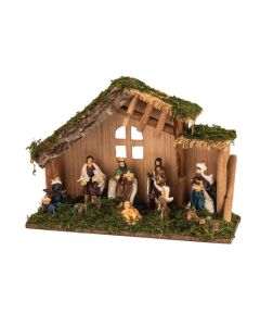 Ξύλινη Χριστουγεννιάτικη Φάτνη 35 x 12 x 24,5(h)cm Lianos SG21966