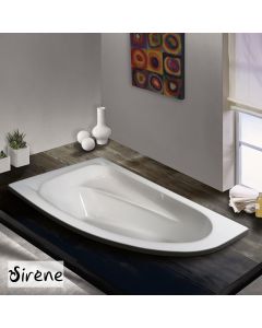 Μπανιέρα Υδρομασάζ Γωνιακή Ακρυλική 160*90 εκ. Αριστερή Sirene Marina MAR16090W 