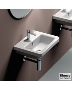 Νιπτήρας Πορσελάνης City 50x40 (1 οπή) Bianco Ceramica White MCITY83-300