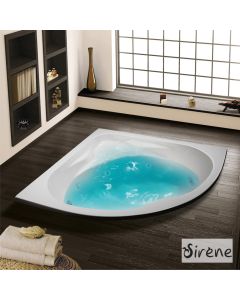 Μπανιέρα Υδρομασάζ Γωνιακή Ακρυλική 120*120 εκ. Sirene Modena MOD120W
