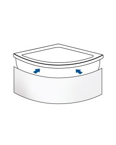 Ποδιά Γωνιακής Ακρυλικής Μπανιέρας 120*120cm Sirene Modena PC120/51 