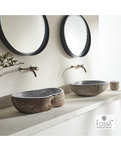 Νιπτήρας Πέτρινος Riverstone Vero Φ50-60 h.15 Fossil RV60