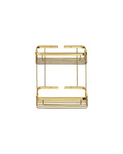 Sanco Shower Baskets Διπλή παραλ/μη Θήκη PVD χρυσό ορείχαλκο γυαλιστερό 00004-PVD-02PL