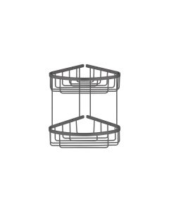 Sanco Shower Baskets Διπλή γωνιακή Θήκη Σκούρο γραφίτη 00009-122