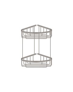 Sanco Shower Baskets Διπλή γωνιακή Θήκη Γκρι τσιμέντου ματ 00009-M104