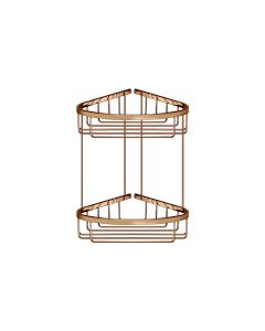 Sanco Shower Baskets Διπλή γωνιακή Θήκη PVD θερμό μπρονζέ γυαλιστερό 00009-PVD-01PL