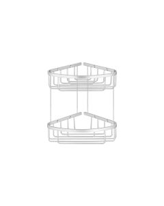 Sanco Shower Baskets Διπλή γωνιακή Θήκη PVD νίκελ ατσάλι 00009-PVD-11BR