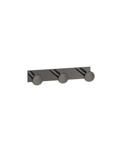 Sanco Bath Robe Hook & Door Stop Τριπλό Άγκιστρο PVD gun metal γυαλιστερό 00683-PVD-05PL