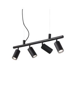 Κρεμαστό Φωτιστικό DYNAMITE SP4 ROUND Μαύρο Ideal Lux 231341
