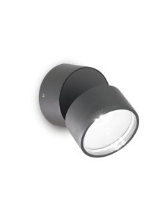 Απλίκα OMEGA AP ROUND Ανθρακί 4000K Ideal Lux 285467