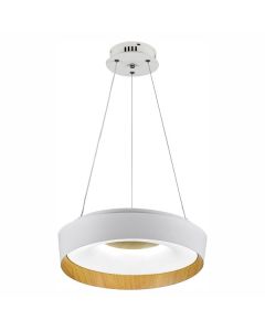 ΠΛΑΦΟΝΙΕΡΑ/ΚΡΕΜΑΣΤΟ  LED CCT 28W 3000K | 4000K | 6000K ΛΕΥΚΟ-ΞΥΛΟ Spotlight 3336