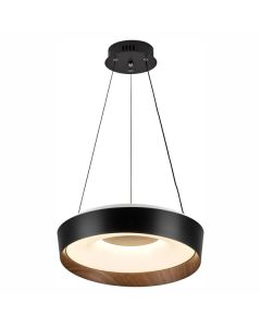 ΠΛΑΦΟΝΙΕΡΑ/ΚΡΕΜΑΣΤΟ  LED CCT 28W 3000K | 4000K | 6000K ΜΑΥΡΟ-ΞΥΛΟ Spotlight 3337