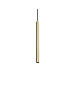 Κρεμαστό Φωτιστικό LOOK LED SP1 ROUND D30 H400 ON-OFF Ορείχαλκος 3000K Ideal Lux 339726