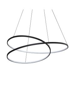 Κρεμαστό Φωτιστικό OZ SP D100 ON-OFF Μαύρο 3000K Ideal Lux 364896