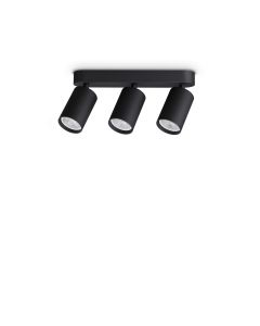 Φωτιστικό Οροφής DYNAMITE PL3 LINEAR ROUND Μαύρο Ideal Lux 371252