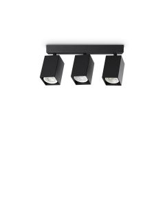 Φωτιστικό Οροφής DYNAMITE PL3 LINEAR SQUARE Μαύρο Ideal Lux 371276