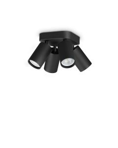 Φωτιστικό Οροφής DYNAMITE PL4 ROUND Μαύρο Ideal Lux 371290