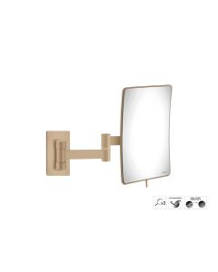 Sanco Cosmetic mirrors Μεγεθυντικός καθρέπτης x3 (Διπλό βραχίονα) Μόκα ματ MR-301-M103