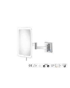 Sanco LED Cosmetic mirrors Μεγεθυντικός καθρέπτης x3 με LED Χρώμιο MRLED-301-Α03