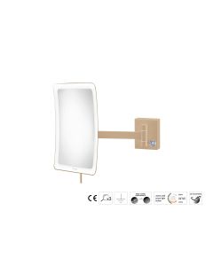 Sanco LED Cosmetic mirrors Μεγεθυντικός καθρέπτης x3 με LED Μόκα ματ MRLED-305-M103