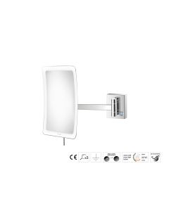 Sanco LED Cosmetic mirrors Μεγεθυντικός καθρέπτης x3 με LED Χρώμιο MRLED-305-Α03