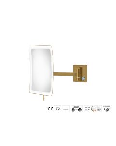 Sanco LED Cosmetic mirrors Μεγεθυντικός καθρέπτης x3 με LED Μπρονζέ ματ MRLED-305-Μ25