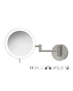 Sanco LED Cosmetic mirrors Μεγεθυντικός καθρέπτης x3 με LED Γκρι τσιμέντου ματ MRLED-701-M104