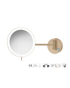 Sanco LED Cosmetic mirrors Μεγεθυντικός καθρέπτης x3 με LED Μόκα ματ MRLED-705-M103