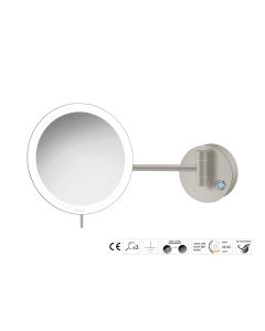 Sanco LED Cosmetic mirrors Μεγεθυντικός καθρέπτης x3 με LED Γκρι τσιμέντου ματ MRLED-705-M104