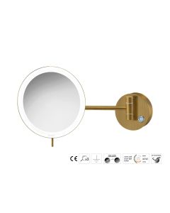 Sanco LED Cosmetic mirrors Μεγεθυντικός καθρέπτης x3 με LED Μπρονζέ ματ MRLED-705-Μ25