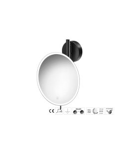 Sanco LED Cosmetic mirrors Μεγεθυντικός καθρέπτης x5 με LED Μαύρο ματ MRLED-764-Μ116