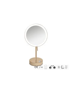 Sanco LED Cosmetic mirrors LED Επικαθήμενος Καθρέπτης μεγεθυντικός x3 Μόκα ματ MRLED-903-M103
