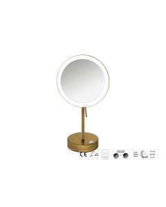 Sanco LED Cosmetic mirrors LED Επικαθήμενος Καθρέπτης μεγεθυντικός x3 Μπρονζέ ματ MRLED-903-Μ25