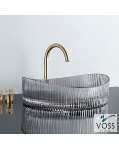 Νιπτήρας Γυάλινος CAVO 50x37,5 VOSS Glass Grey VL1150-400