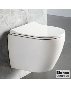 Λεκάνη Κρεμαστή VITO/48 με Απλό κάλυμμα 9250, Bianco Ceramica White VT01000-300