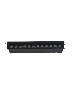 Downlight σποτ 12*3W 3CCT σε μα΄΄΄΄ύρη απόχρωση X00210B