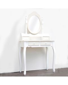 ΜΠΟΥΝΤΟΥΑΡ ΜΕ ΚΑΘΡΕΦΤΗ ΞΥΛΙΝΟ ΛΕΥΚΟ 75x40x140.5cm Eurolamp 750-25033