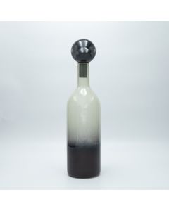 ΚΑΡΑΦΑ ΓΥΑΛΙΝΗ ΛΕΥΚΟ-ΜΑΥΡΟ 40x10.5cm Eurolamp 819-01268