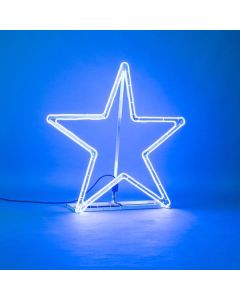 ΕΠΑΓΓΕΛΜΑΤΙΚΟ ΣΧΕΔΙΟ, ΑΣΤΕΡΙ 2D, NEON ΦΩΤΟΣΩΛΗΝΑ ΔΙΠΛΗΣ ΟΨΗΣ, ΜΠΛΕ, 95x94cm, IP65 Eurolamp 600-23393