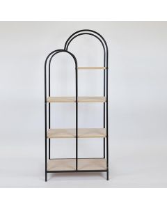ΡΑΦΙΕΡΑ ΜΕΤΑΛΛΙΚΗ  ΜΑΥΡΗ 61x33.50x145cm Eurolamp 750-31518
