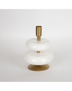 KΗΡΟΠΗΓΙΟ ΜΕΤΑΛΛΙΚΟ ΛΕΥΚΟ - ΧΡΥΣΟ 12x12x16.5cm Eurolamp 752-24077
