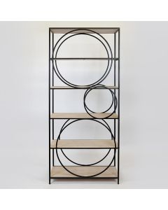 ΡΑΦΙΕΡΑ ΜΕΤΑΛΛΙΚΗ ΜΑΥΡΗ 80x33x180cm Eurolamp 750-31519