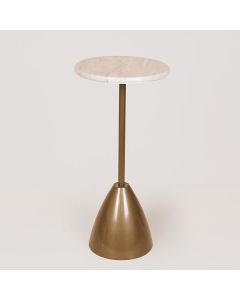 ΤΡΑΠΕΖΙ ΜΕΤΑΛΛΙΚΟ ΧΡΥΣΟ - ΛΕΥΚΟ 35x35x52cm Eurolamp 750-39560