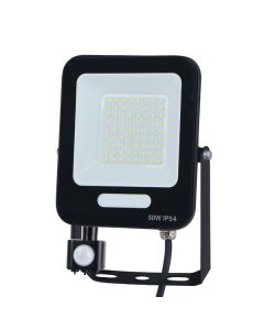 ΠΡΟΒΟΛΕΑΣ LED 50W SMD ΜΕ ΠΕΡΙΣΤΡΕΦΟΜΕΝΟ ΑΝΙΧΝΕΥΤΗ ΚΙΝΗΣΗΣ ΜΑΥΡΟΣ IP54 6500K PLUS Eurolamp 147-69069