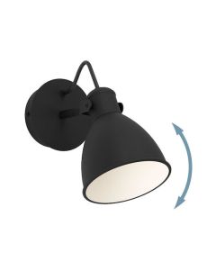 Eglo San Peri Μονό Σποτ με Ντουί GU10 σε Μαύρο Χρώμα 900428