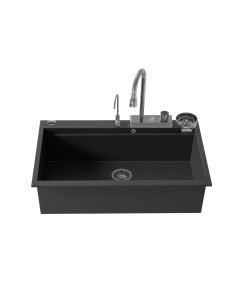 Sanitec Νεροχύτης 850 Multi Ultra Granite 79×50 850-33-Nero-8043