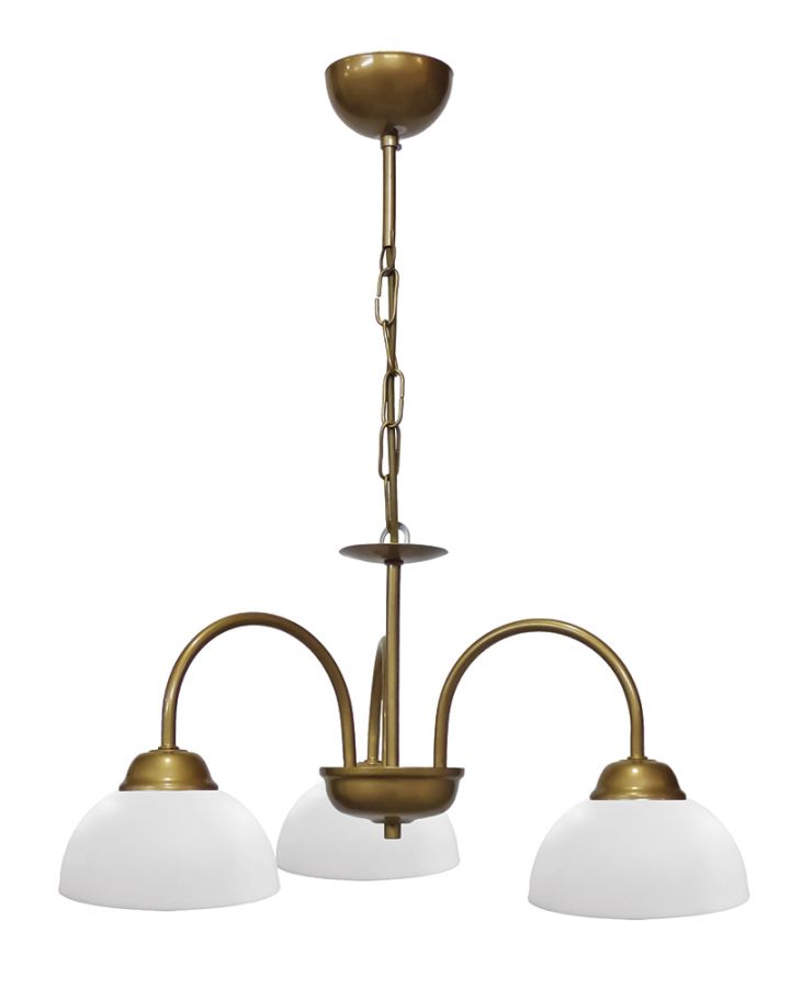 BELLA/3L-SFERA GOLD MAT-WHITE ΠΟΛΥΦΩΤΟ ΚΡΕΜΑΣΤΟ Heronia 01-0450
