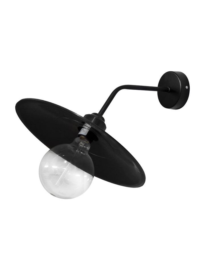 Φωτιστικό επιτοίχιο  AS-180AP 1L  BLACK Heronia 31-0978