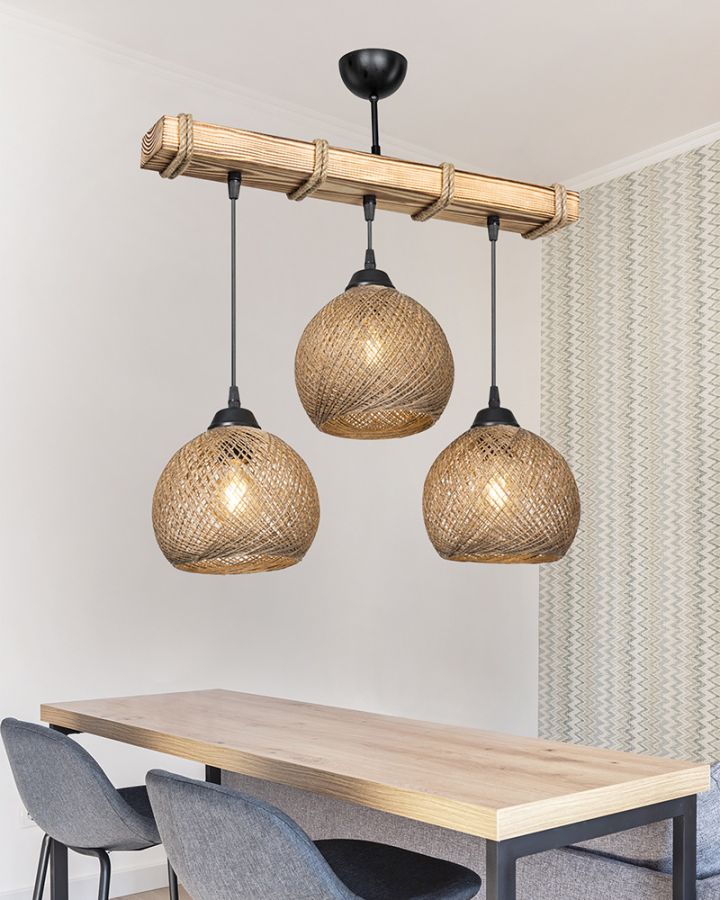 SILK/3L WOOD NATURAL ΚΡΕΜΑΣΤΟ Heronia 31-1376
